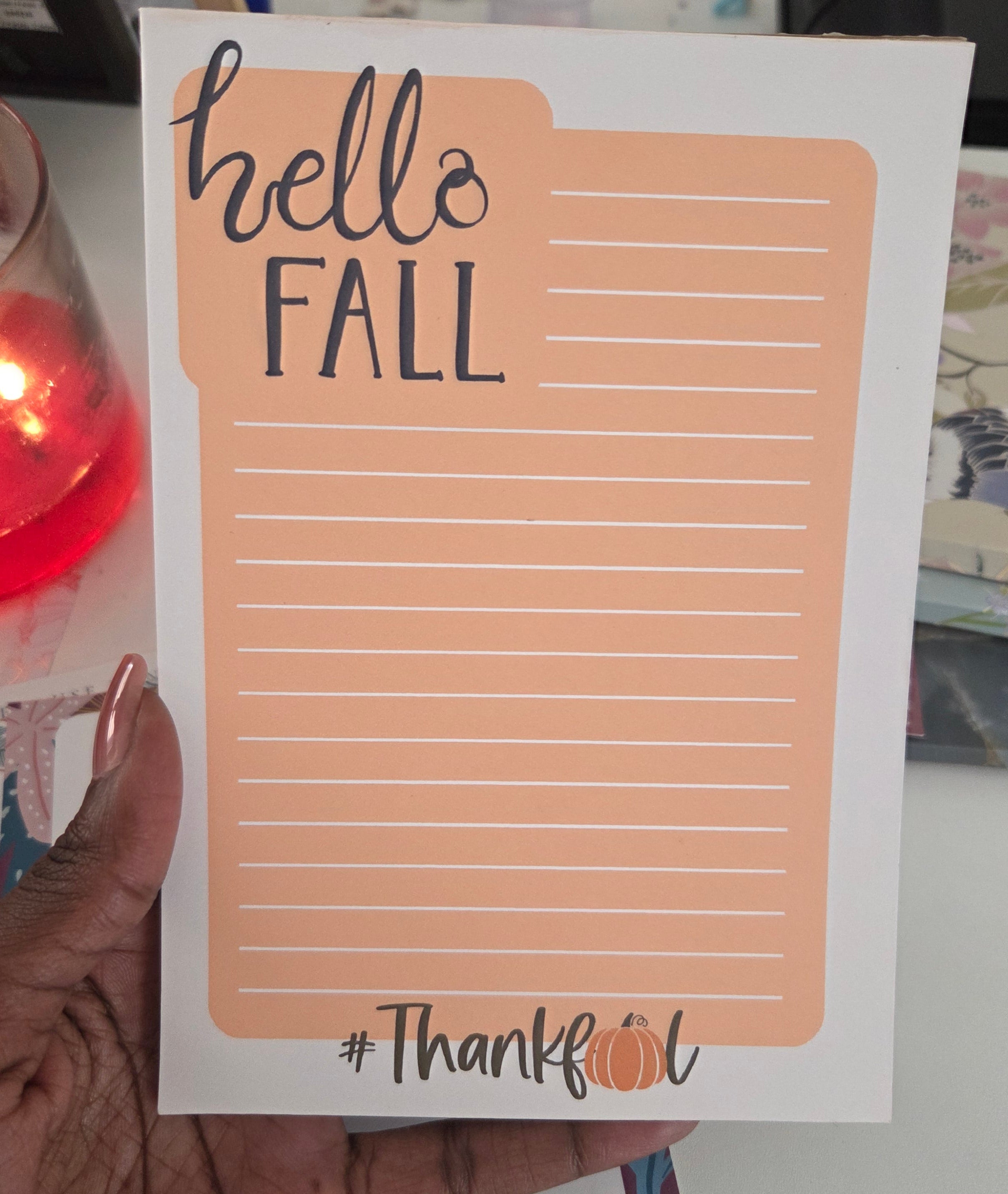 Hello Fall Notepad