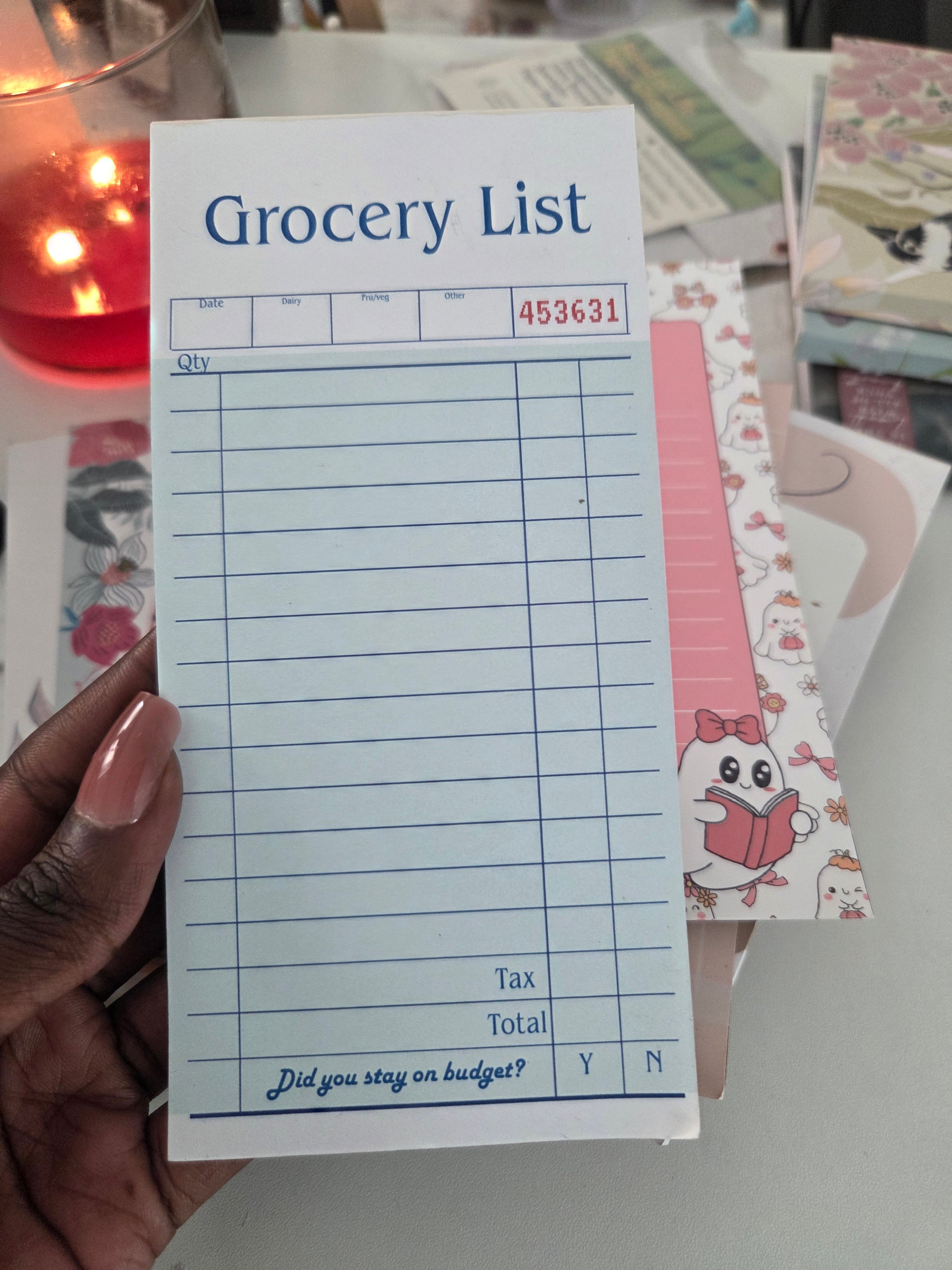Magnetic Grocery List Notepad