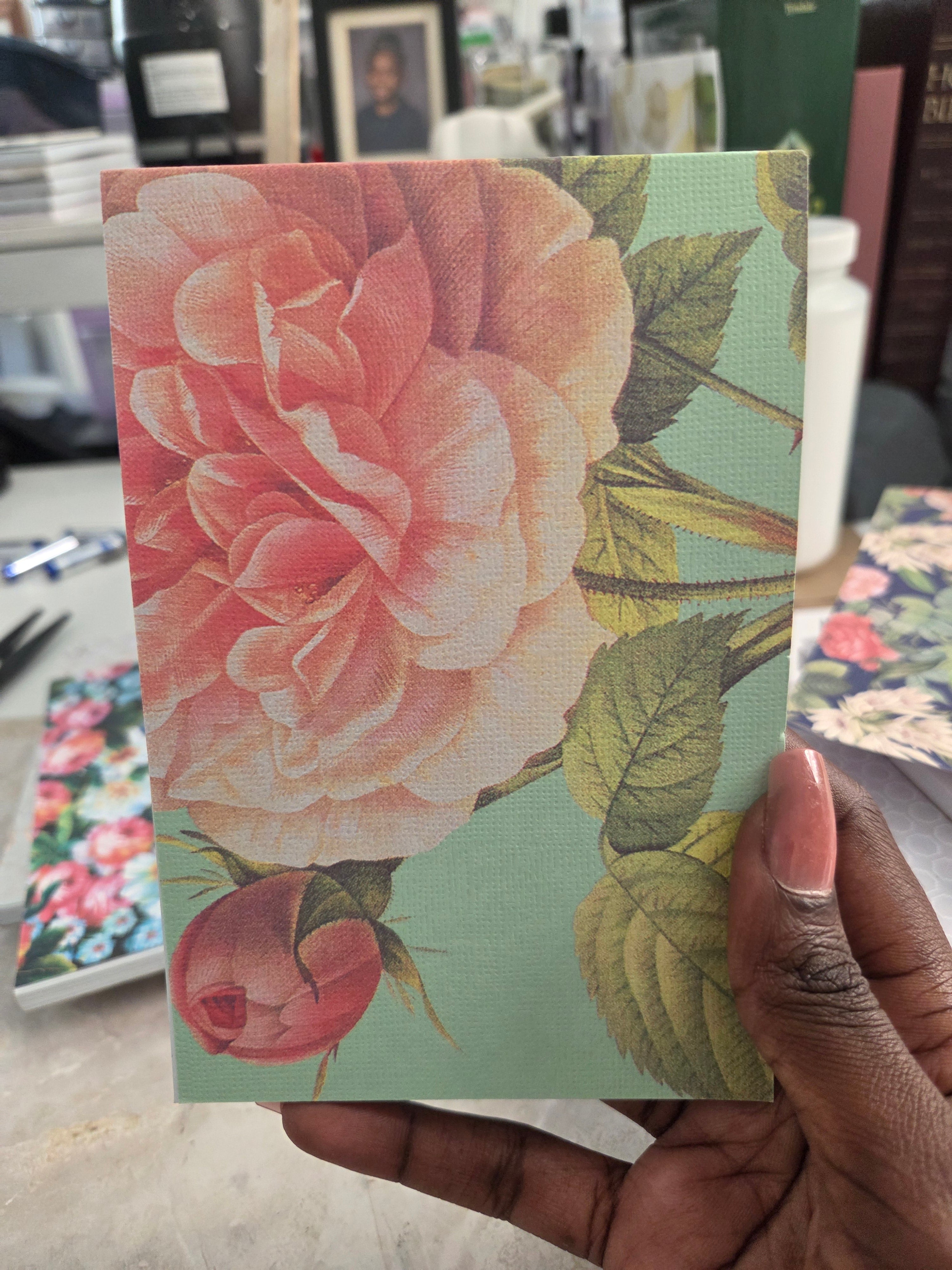 Large Flower Jotter Pad