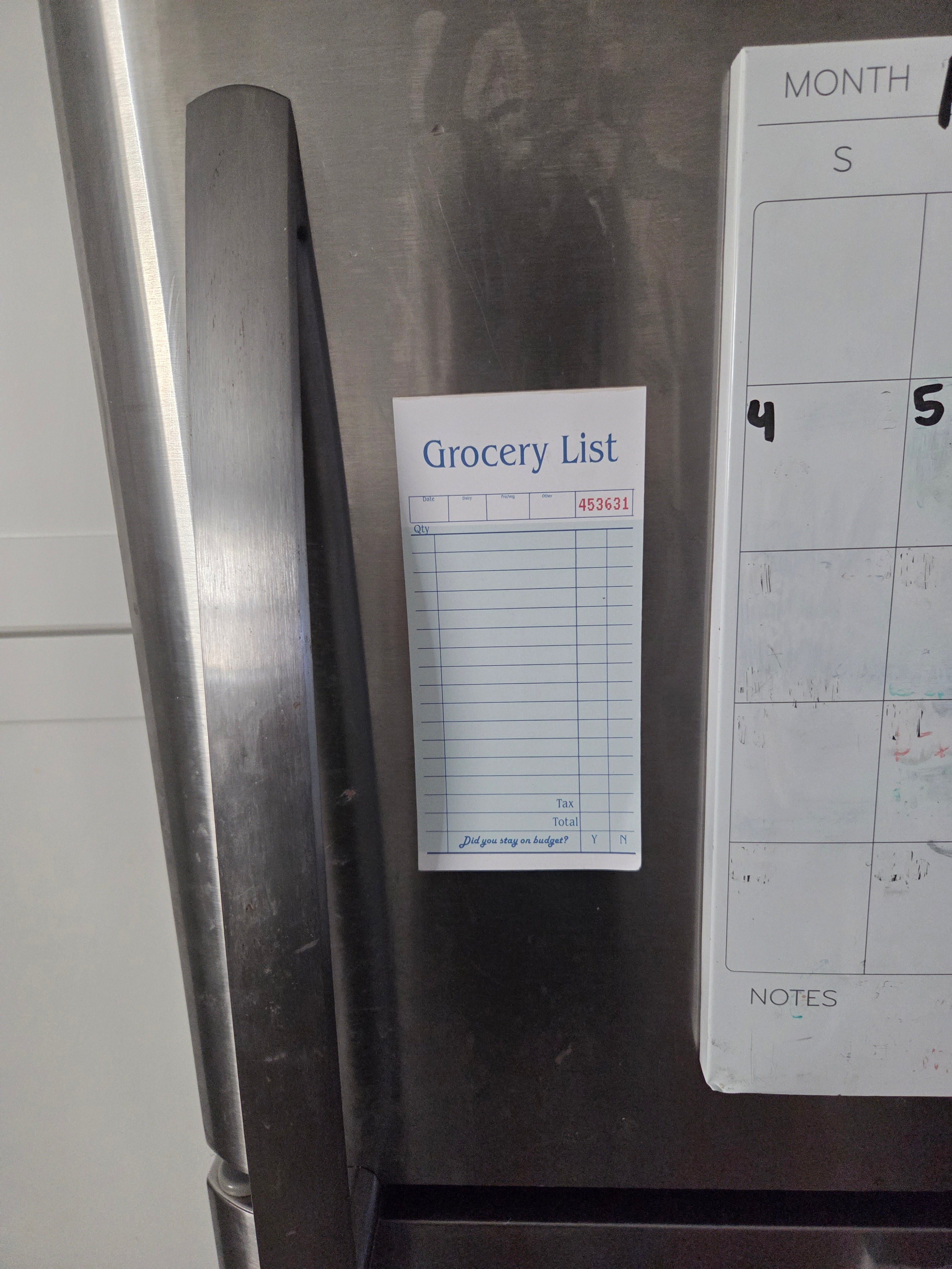 Magnetic Grocery List Notepad