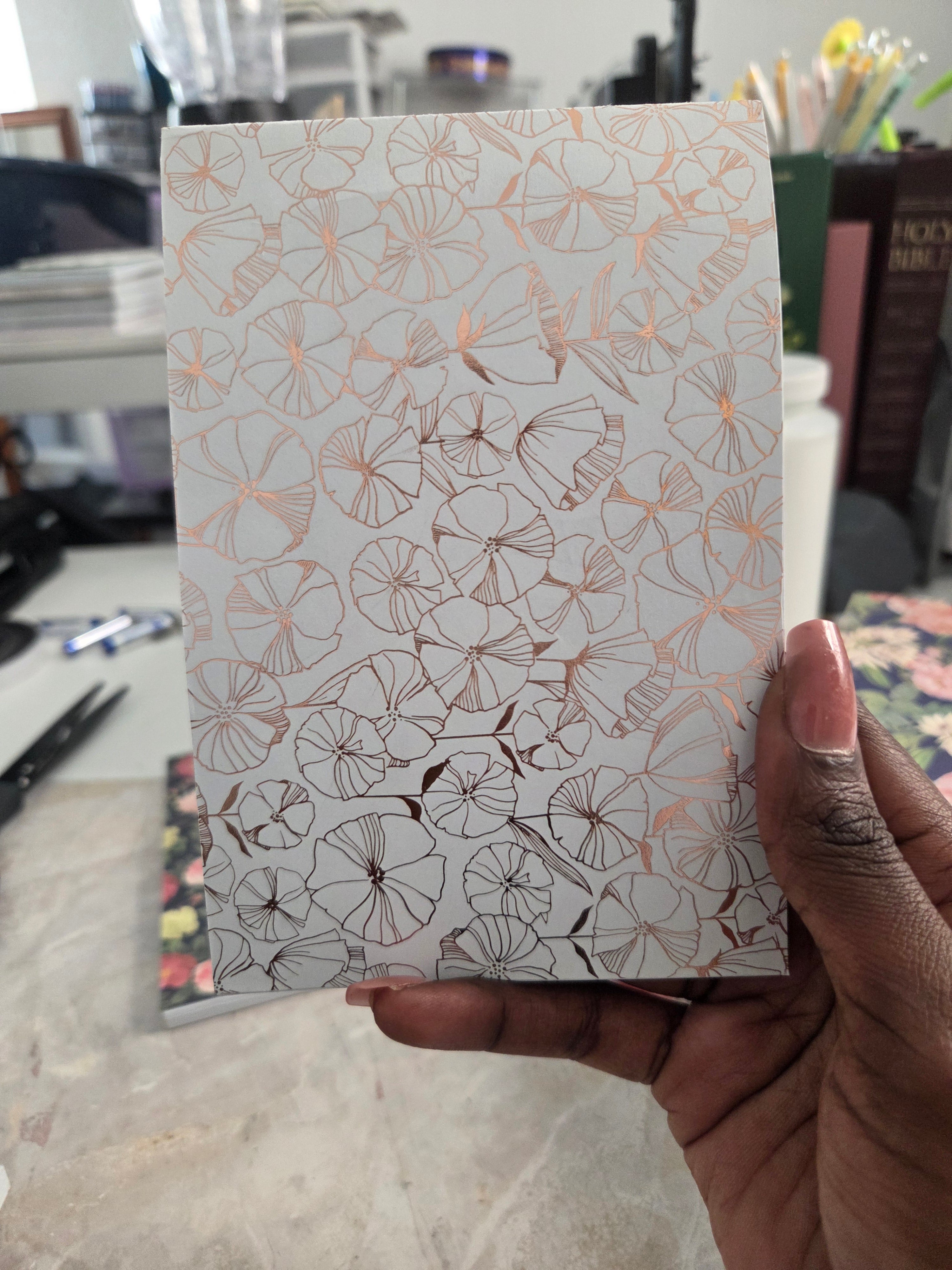 Holographic Poppy Flower Jotter Pad