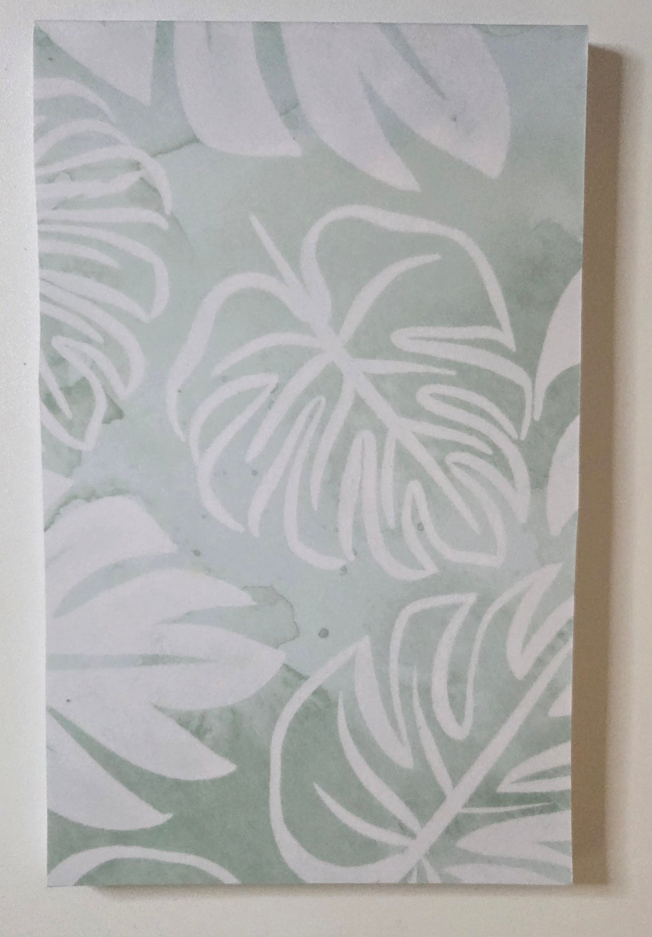 Teal leaves  Jotter Pad