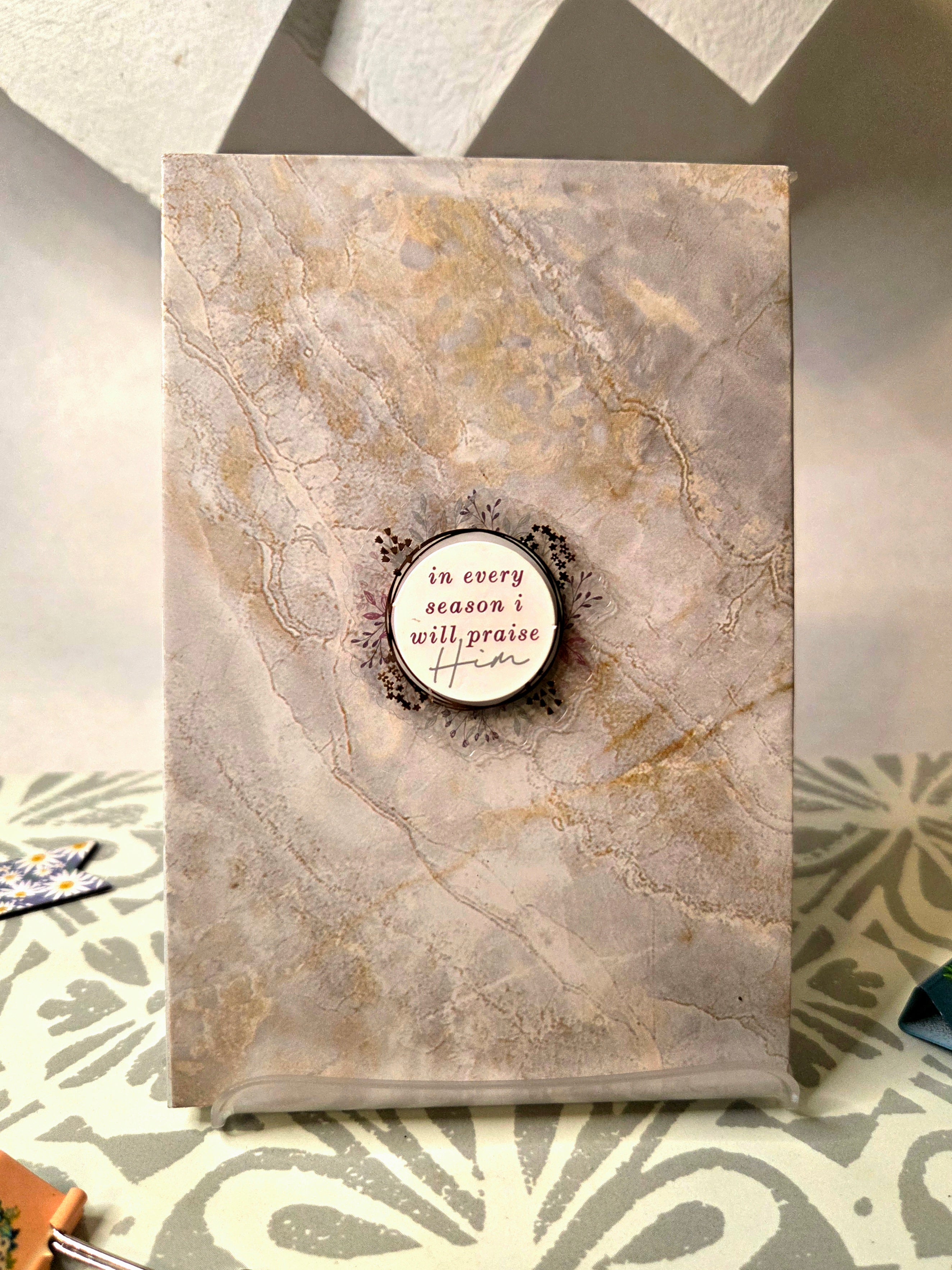 Light Marble Hardcover Jotter Pad