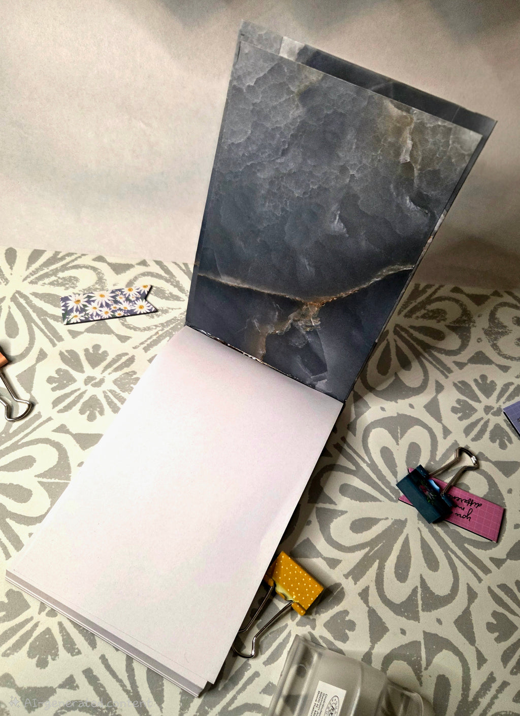 Dark Marble Hardcover Jotter Pad