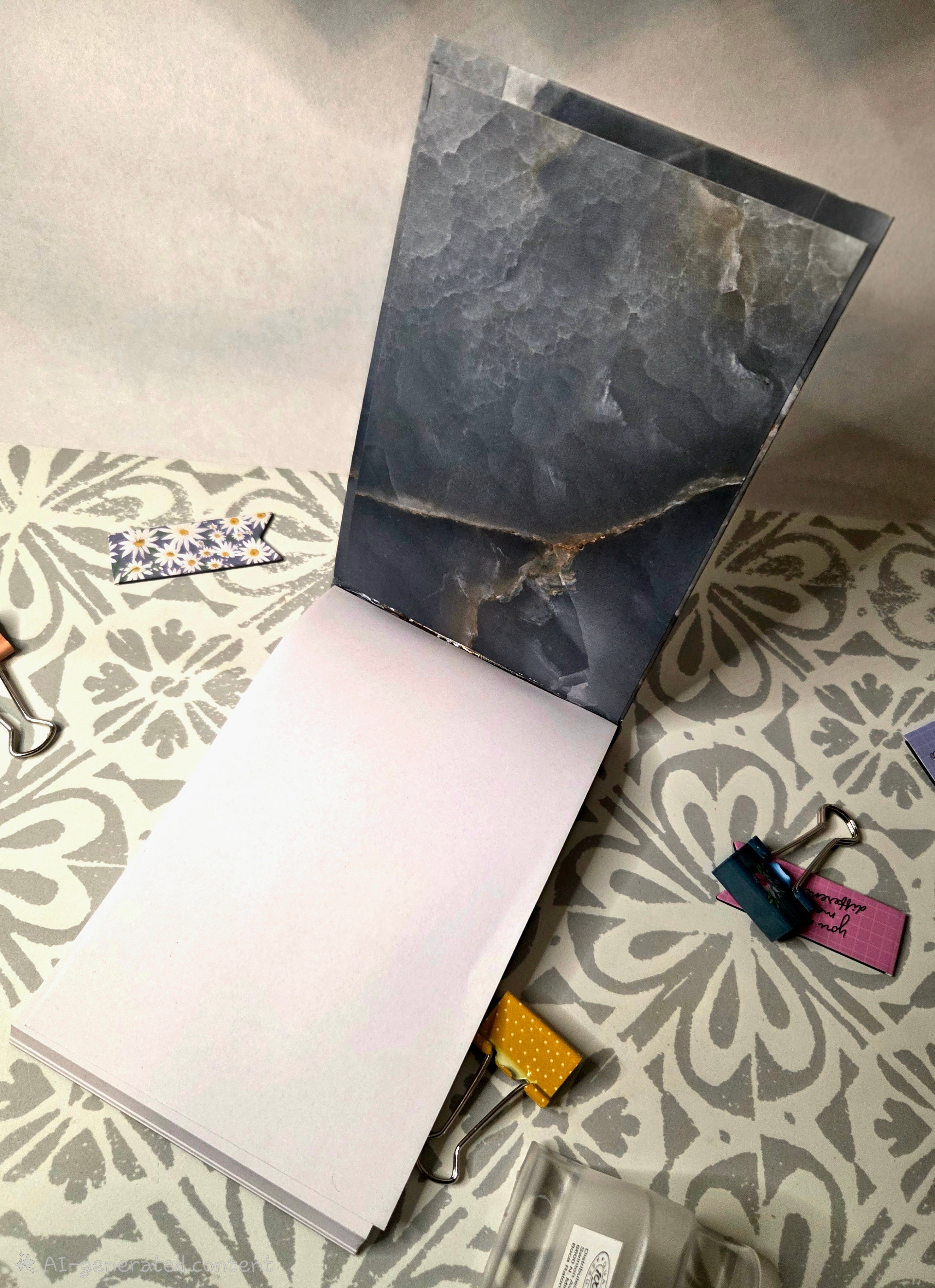 Dark Marble Hardcover Jotter Pad